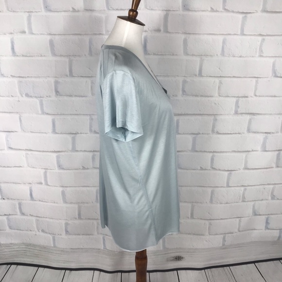 Helmut Lang Deep V-neck Opal Tee (M) NWT - Picture 4 of 8